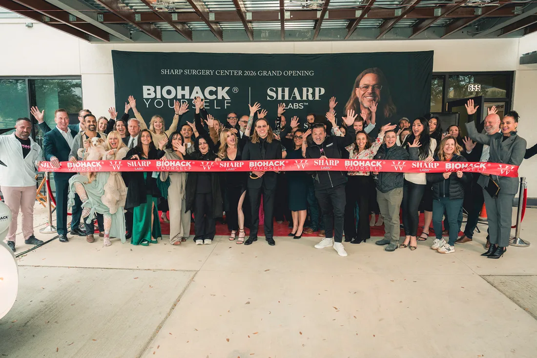 The ribbon cutting at a client grand opening