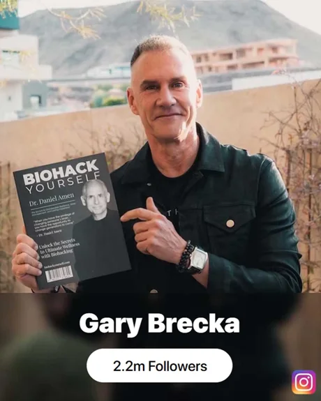 A Biohack Yourself static post with Gary Brecka holding the magazine